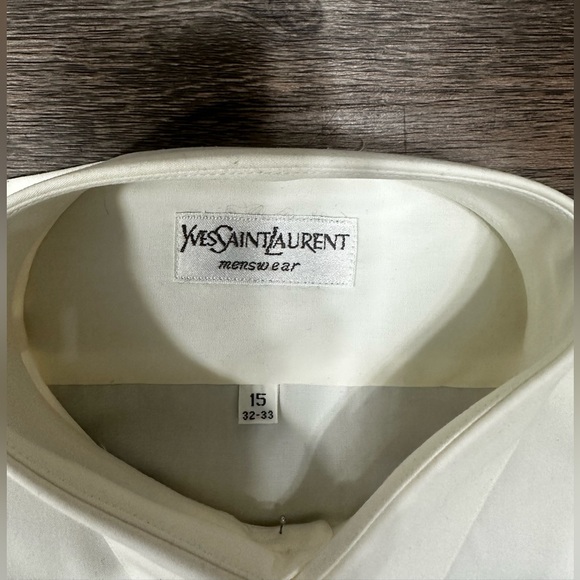 YSL Saint Laurent Men’s Casual Button Up Luxury Dress Shirt Size 15 / 32-33 NEW - Picture 4 of 4